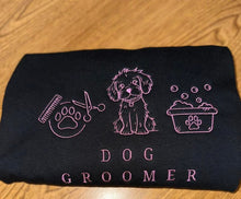 Load image into Gallery viewer, Dog groomer icon embroidered
