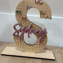 Load image into Gallery viewer, Initial earring holder
