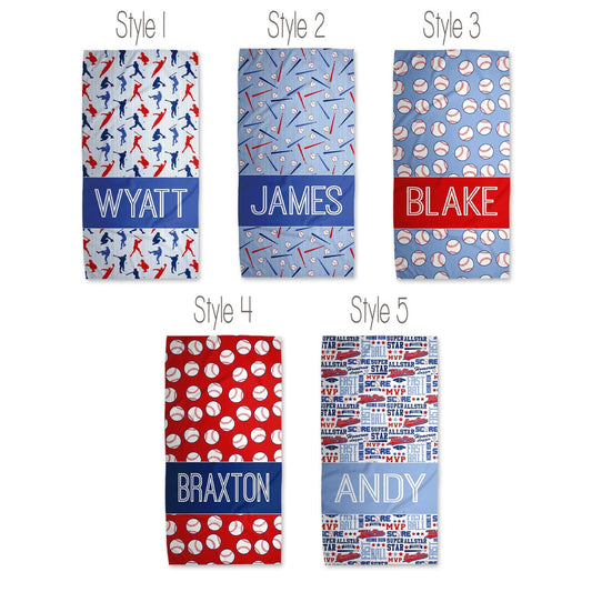 Baseball collection beach towels