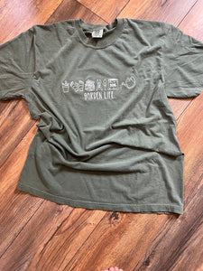 Garden life icon embroidered