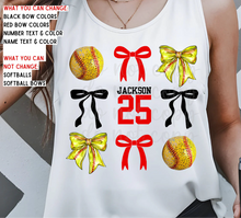 Load image into Gallery viewer, Custom baseball bows

