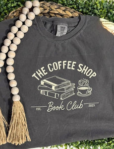 The coffee shop book club embroidered
