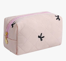 Load image into Gallery viewer, Embroidered zip cosmetic bag

