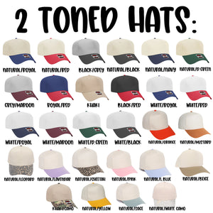 Two toned custom puff hat