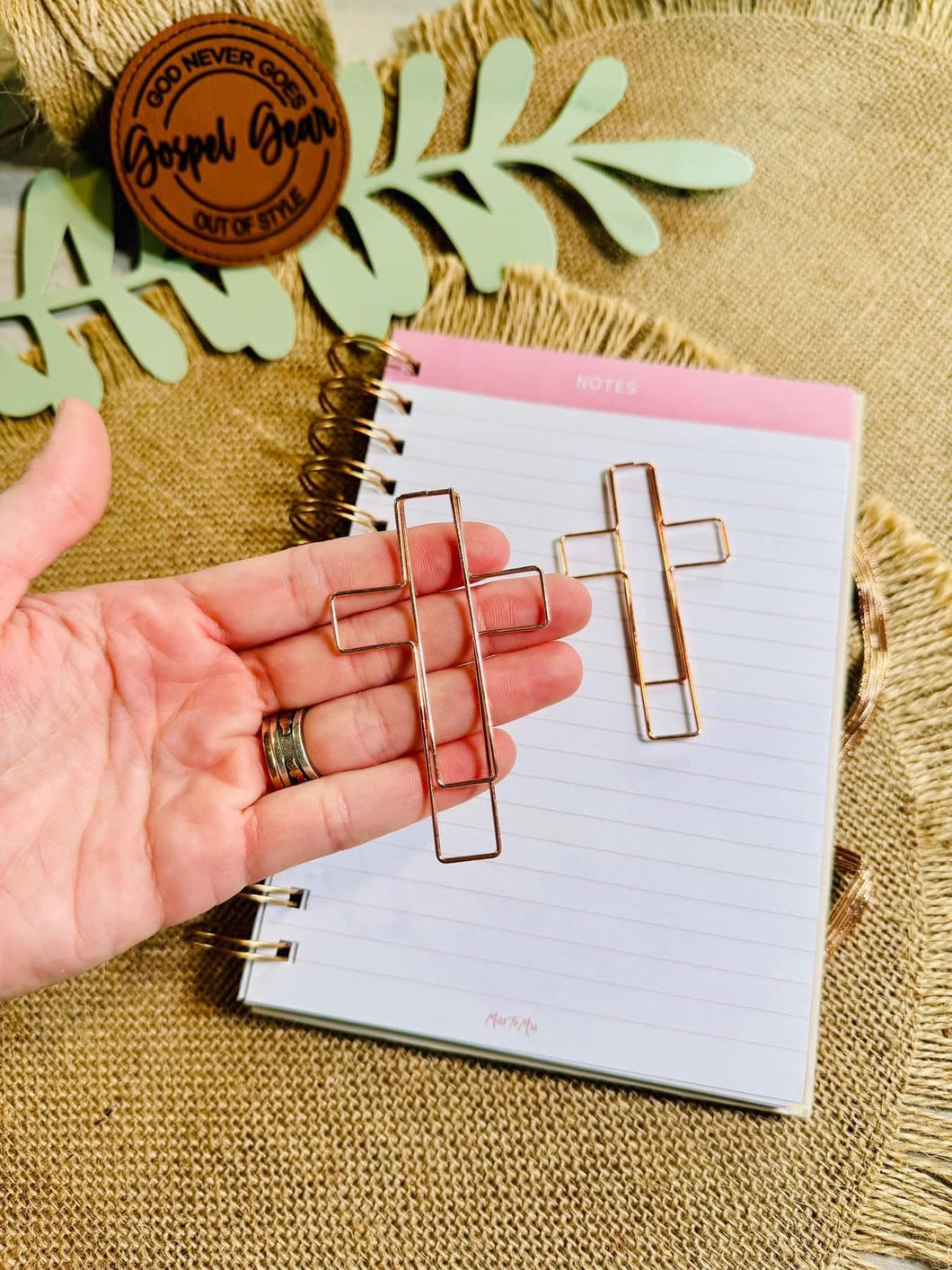 Large cross paper clip