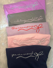 Load image into Gallery viewer, You are enough bow embroidery

