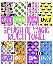 Load image into Gallery viewer, Custom beach towel block name
