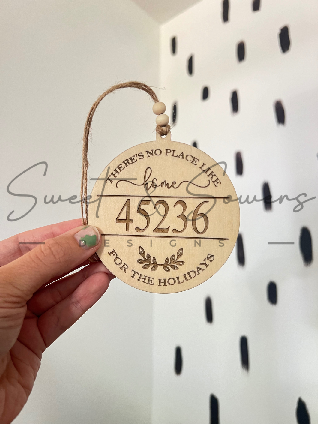 Zip code ornament