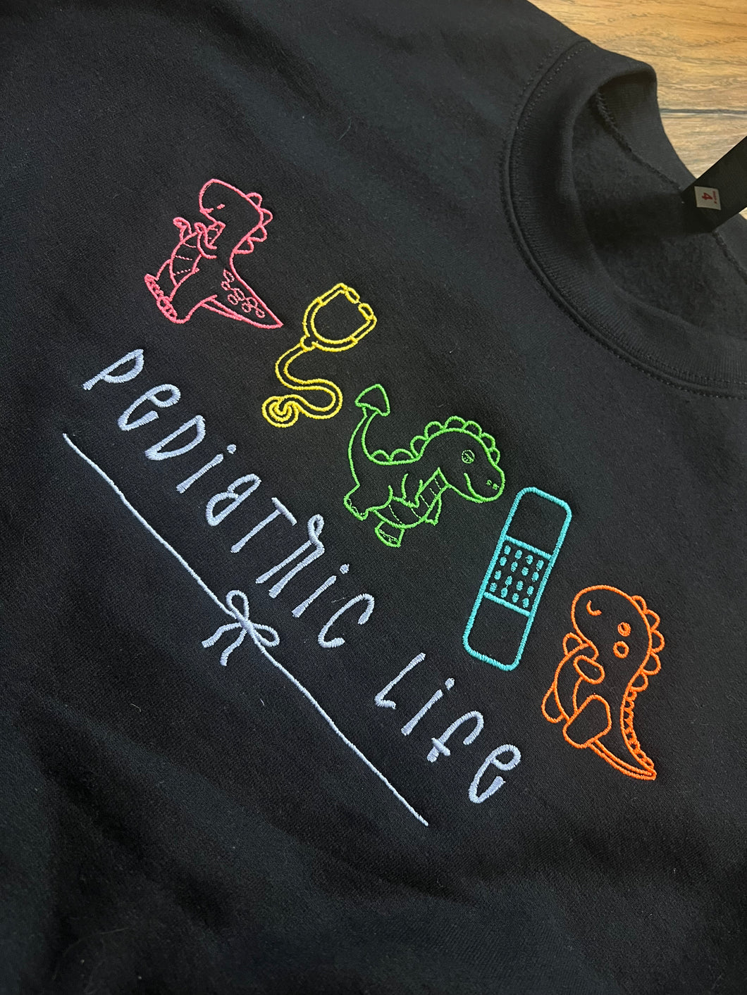 Pediatric life icon embroidered