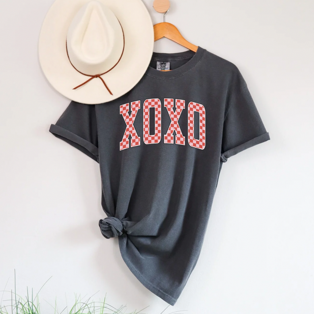 XOXO Checkered Tee