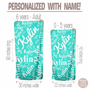 Personalized name beach towel