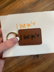 Leather keychain