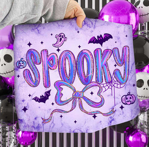 Faux glitter spooky