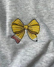 Load image into Gallery viewer, Embroidered Pencil bow
