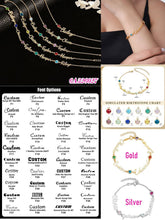 Load image into Gallery viewer, Personalized Name + Birth Stone Bracelet
