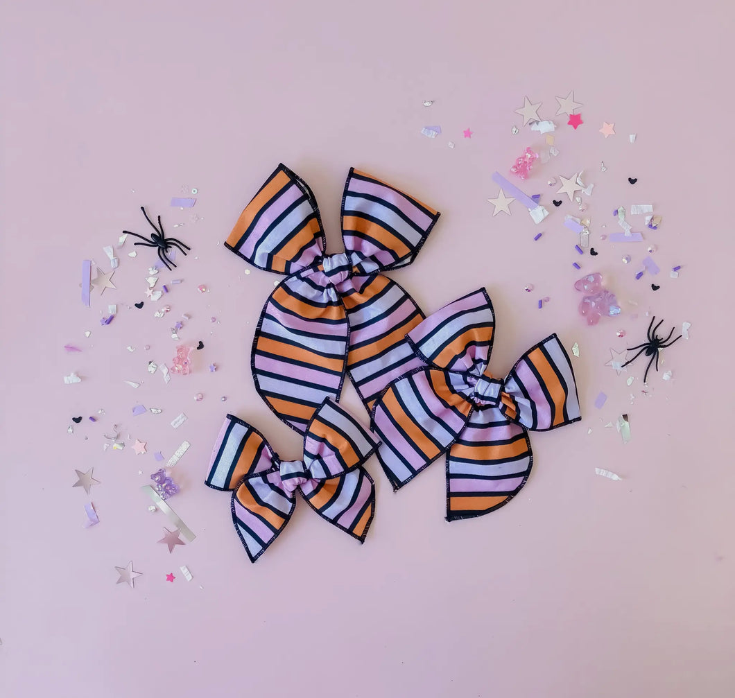 Halloween striped bow