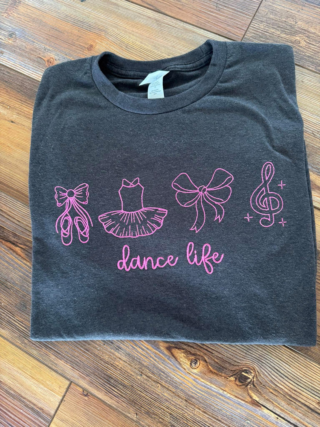Dance life icon embroidered