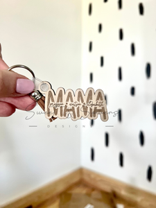 Retro name keychain