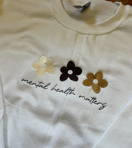 Mental health matters embroidered