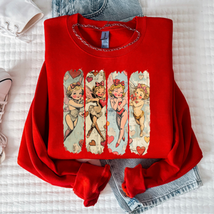 Vintage cupid Tee/Sweatshirt -red