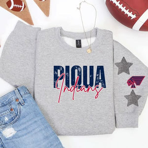 Custom School Grunge with Mascot Sleeve