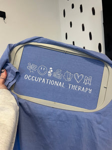 Occupational therapy icon embroidered