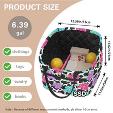 Load image into Gallery viewer, Custom quilted organizing storage basket
