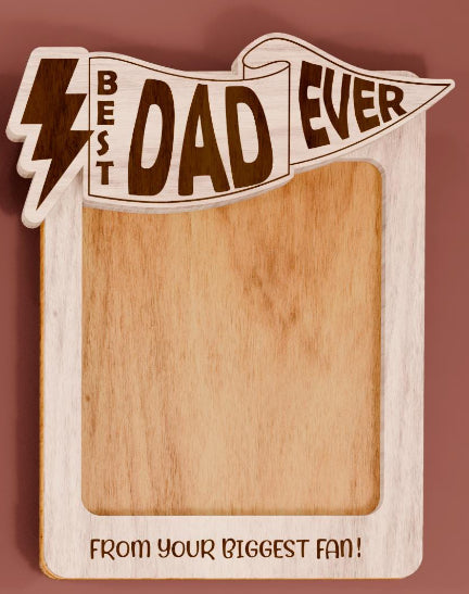 Best dad ever photo holder