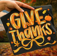 Load image into Gallery viewer, Faux glitter give thanks
