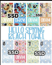 Load image into Gallery viewer, Custom beach towel block name
