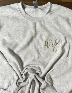 Script initial crewneck