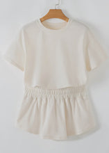 Load image into Gallery viewer, Cropped tee and ruffle skort set
