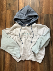 Block crop hoodie
