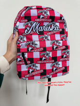 Load image into Gallery viewer, 17" custom bookbag
