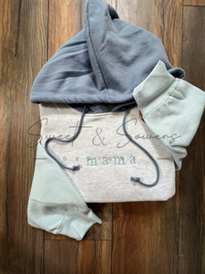 Block crop hoodie