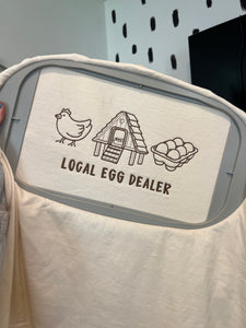 Local egg dealer icon embroidered