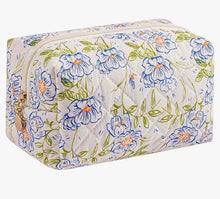 Load image into Gallery viewer, Embroidered zip cosmetic bag
