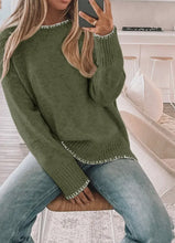 Load image into Gallery viewer, Cross stitch knit sweater
