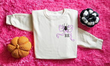 Load image into Gallery viewer, Spider bow with initials- embroidered
