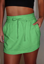 Load image into Gallery viewer, French terry drawstring skirt with pockets

