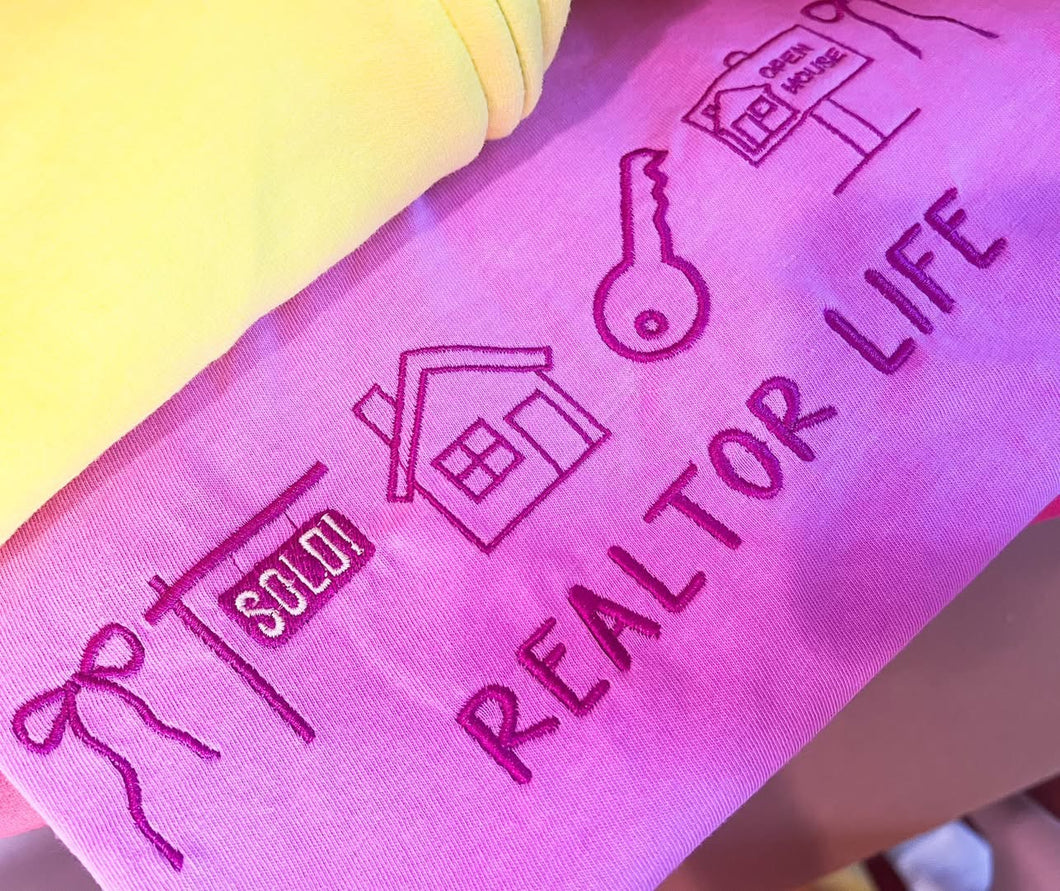 Realtor life icon embroidered