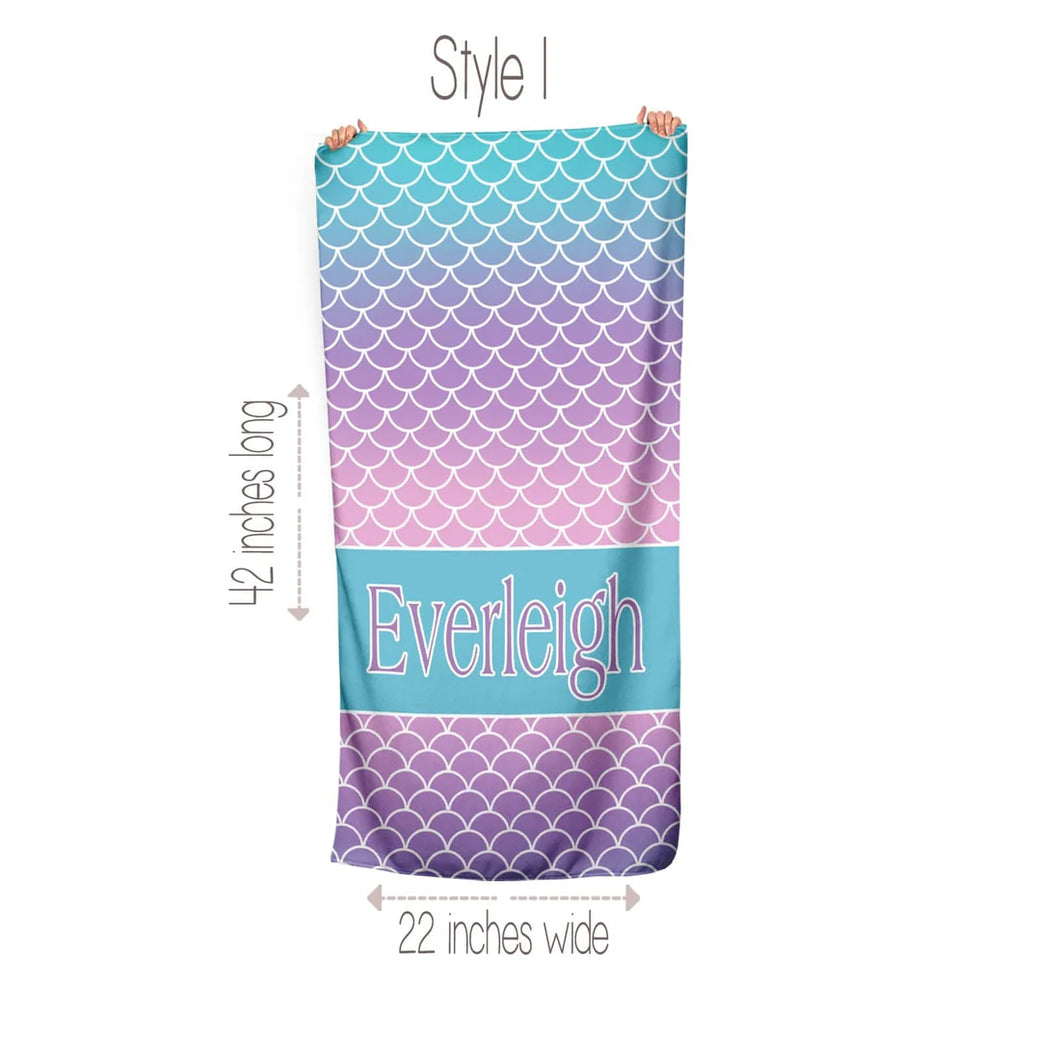 Mermaid collection beach towels