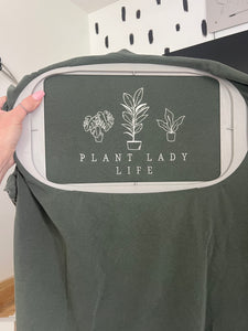 Plant lady life icon embroidered