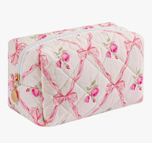 Load image into Gallery viewer, Embroidered zip cosmetic bag
