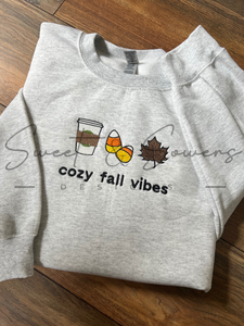 Cozy fall vibes embroidered