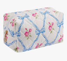 Load image into Gallery viewer, Embroidered zip cosmetic bag
