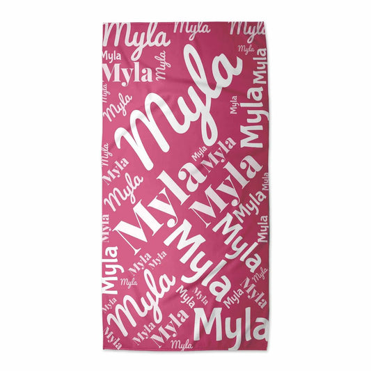 Personalized name beach towel