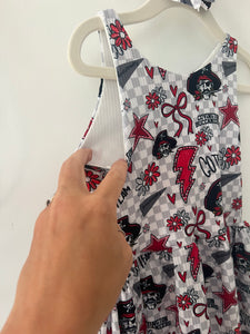 7/8 buccaneers olive dress with bow