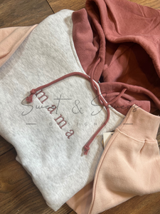 Block crop hoodie