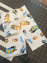 Load image into Gallery viewer, 2/3 T biker shorts blue dog
